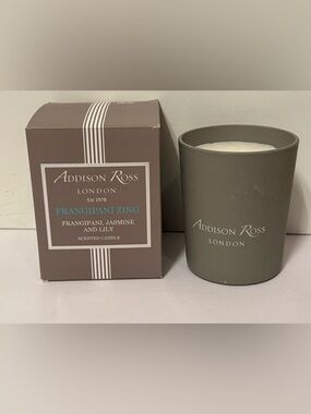 ADDISON ROSS NEW CANDLE IN BOX NIB FRANGIPANI ZING HANDMADE ENGLAND NWT HOME